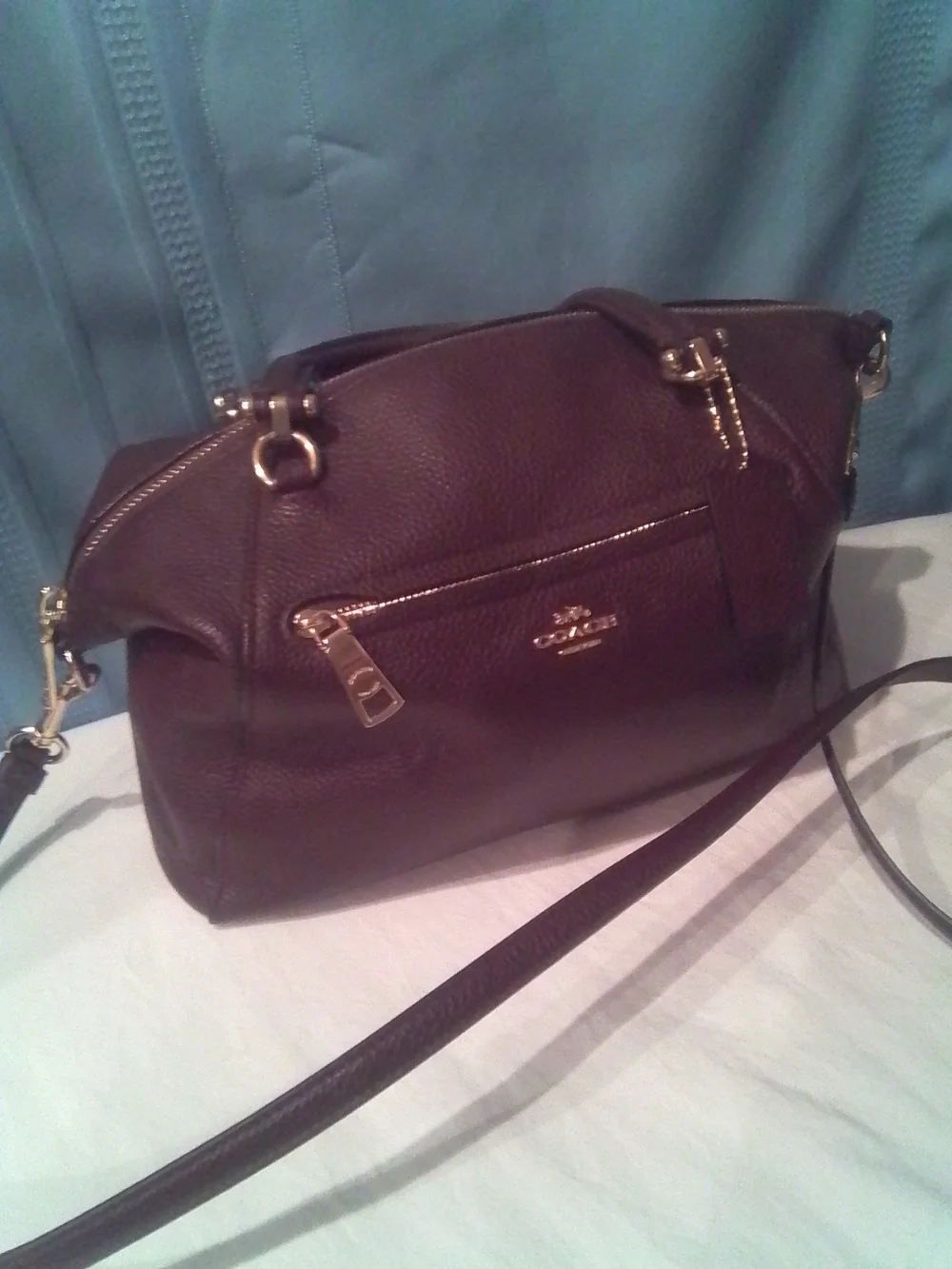 Coach Pebble Prairie Satchel Crossbody Handbag